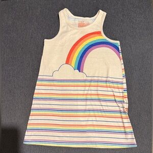 Cat & Jack Size 5T Girls' Rainbow Striped Tank Nightgown / Sleepshirt
